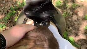 i spotted a jogger on the hiking trail and she gave me a deepthroat in pov, with her blonde and brunette friends joining in for blowjobs and outdoor fun