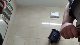 Detailed account of a gay amateur meeting in a public restroom setting