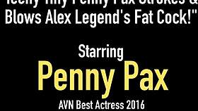 Teeny Tiny 18+ Penny Pax Strokes Cock with Big Tits