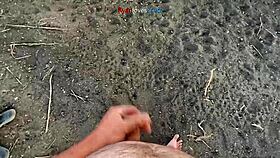 Watch me stroke my cock under this bridge in the usa