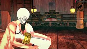 Angelwomon evolves and interacts with three Digimon in fantasy