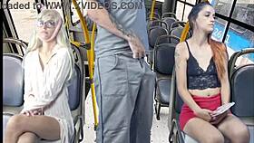 Is this worker getting encoxada on the bus in public?