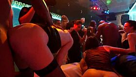 Club slags fucking hard in the night club! 🔥