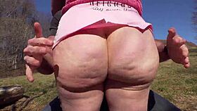 Special sex appeal of the hour-glass shaped housewives on the beach