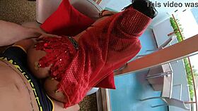 sexy brunette babe pegs her boyfriend with strapon