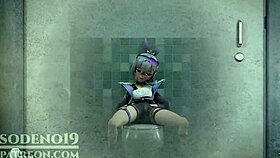 Silver Wolf Caught Giving Footjob And Blowjob