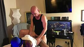 Gay black man gets plugged by twink