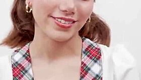 How does Marina Gold handle swallowing 48 massive cumshots in one go?