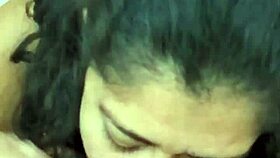 latina wife gives blowjob to lucky follower