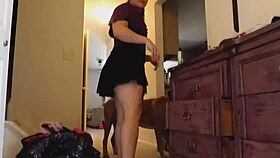 Flashing pink fluffy butt plug tail in daring public stunt