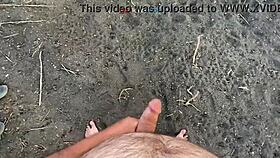 Watch me stroke my cock under this bridge in the usa