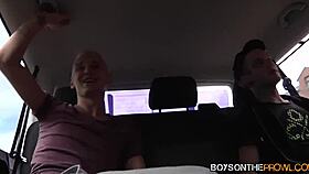 twinks picked up for a vehicle threesome