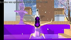 Dancing fox girl on lap in Point of View game
