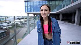 carmen rae gets her tight pussy fucked hard in doggystyle and blowjob 😈