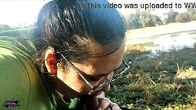 Mamada en el Lago en Publico con Latina Caliente