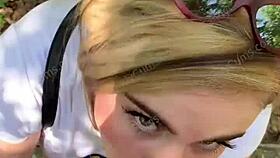 i spotted a jogger on the hiking trail and she gave me a deepthroat in pov, with her blonde and brunette friends joining in for blowjobs and outdoor fun