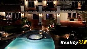 Pool party got wild with this hot redhead