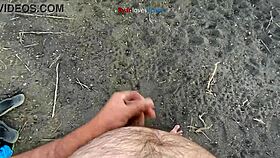 Watch me stroke my cock under this bridge in the usa