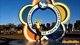 Flashing in Olympic Park Sochi 2014