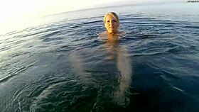 Epic Public Beach Fuck with Underwater Deepthroat Action