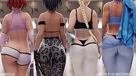 Kingdom Hearts Gym Girls Workout With Masterdan In Anime Hentai