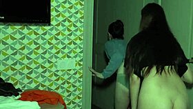Step-sisters explore forbidden desires with step-parent's guidance