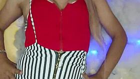 check out this gorgeous transvestite all made up and ready