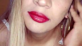 check out this gorgeous transvestite all made up and ready