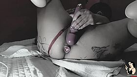 Redhead maid Paty Angel, why are you masturbating on my bed with toys?