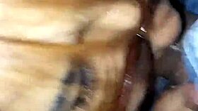 Homegirl shows off her swallowing skills