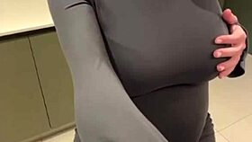 i admire my stepmom's huge natural breasts