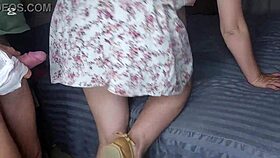 fucking my hot stepmom while her hubby's at work, oops!