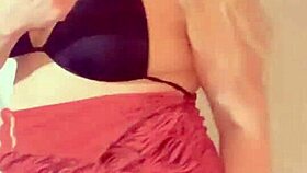 Blonde Dances Wild in Crotchless Panties