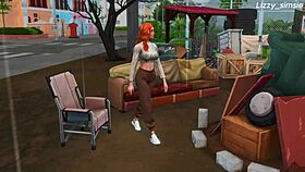 Innocent redhead fucks with bbc bum on the street - sims 4 - 3d animation