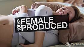 Sexy lorelei in stockings fingering her shaved pussy