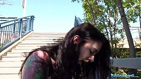 Public Agent Creampie Climax For American Beauty Anna De Ville. She Rides Monster Cock Outdoors.