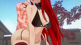 i watch eris and roxy in intense threesome sex from mushoku tensei full movie