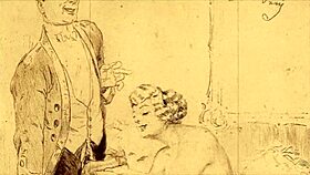 These vintage erotic drawings come from an antique anime collection.