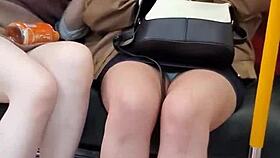 Wow, Japanese Cuties Teasing with Upskirt Views on the Train Just for You!