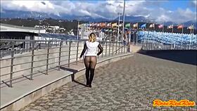 Flashing in Olympic Park Sochi 2014