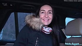 Public Agent: Brunette with NICE NATURAL TITS in Outdoor Action