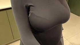 i admire my stepmom's huge natural breasts