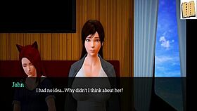 my new family 90 features brunette with big tits and ass in anime game