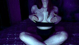 I squeeze my neighbor's big bouncing breasts while she moans in the dorm, her long legs wrapped around me.