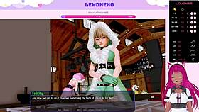 Vtuber Lewdneko plays Harem Hotel part 29 with twins