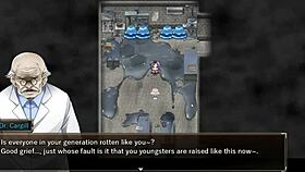 In Karryn's prison, she endures a rough threesome with a slime monster and a thug