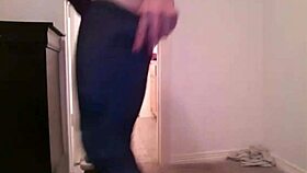 Slut strips jeans in pov