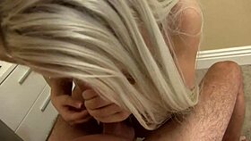 Blonde Teen 18+ Ashley Licks Stepdad’s Asshole and Swallows His Cum