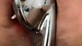 Hungarian Babe Sheds Nylon for Steamy Shower Footjob