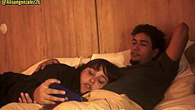 I'm sleepy, stepbrother, let me lie on your legs but don't put your penis in my mouth please